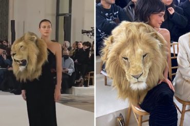 “Horrendo todo”: Kylie Jenner e Irina Shayk desfilaron con cabezas sintéticas de leones en la semana de la moda de París y causaron polémica (+Video)