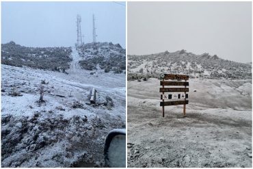 Así se ve la espectacular primera nevada del año en Mérida (+Fotos)