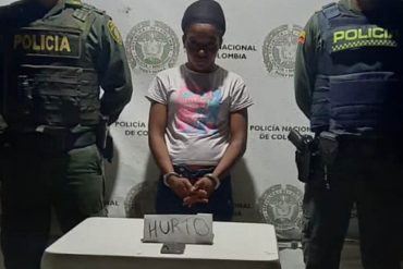 Capturaron a una mujer venezolana que usaba a su hija menor para robar en Colombia