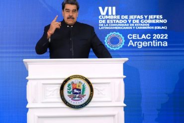 Maduro intervino en la cumbre de la Celac por video y denunció que le querían montar una emboscada en Argentina: «No quise caer en provocaciones»