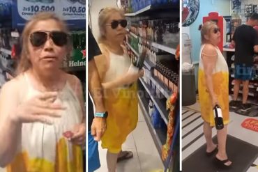 Habló venezolano al que una chilena agredió porque la descubrió robándose una botella de licor en una tienda: “No sé si estaba tomada” (+Video)