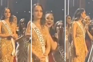 “Todos somos ella”: La reacción de desagrado de Miss Kosovo cuando anunciaron el triunfo de Miss USA en el Miss Universo (+Video)