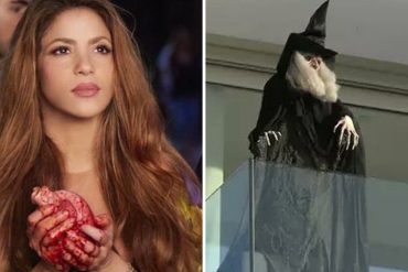 La venganza de Shakira contra su suegra y vecina: una bruja en el balcón que apunta a su casa y la canción anti-Piqué a todo volumen (+Video)