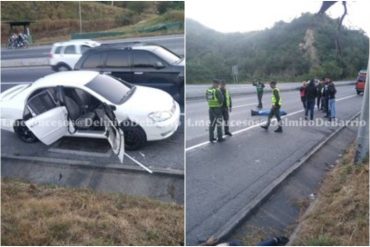 Accidente de tránsito en la autopista Caracas – La Guaira deja al menos dos fallecidos: se presume que uno era funcionario de la Dgcim (+Fotos +Video)