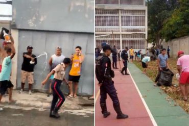 Le hicieron una broma pesada de Carnavales a una funcionaria policial en La Guaira y tuvieron que hacer servicio comunitario (+Fotos +Video)
