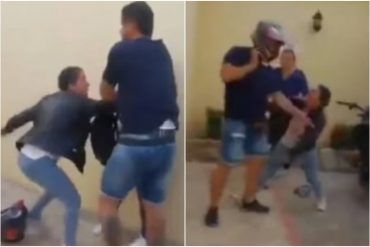 “¿Esa era la confusión que tenía, Giovanni”?: A un hombre lo consiguieron con la amante en la entrada del hotel y se armó tremenda tángana (+Video)