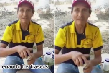 Captaron a hombre en Catia que llenaba frascos de mayonesa de una reconocida marca con una mezcla de dudosa procedencia (+Video)