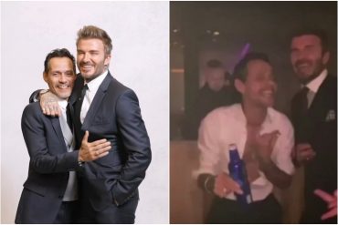 El video de Marc Anthony en su boda tomando cerveza y bailando con Beckham que se hizo viral