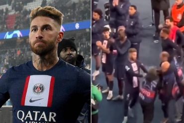 La mala actitud de Sergio Ramos tras la derrota del PSG ante el Bayern Munich: empujó a un reportero gráfico (+Video)