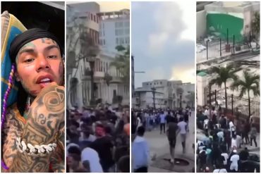 Aseguran que Tekashi 6ix9ine desató el caos en La Habana al lanzar dólares desde su habitación, pero el régimen cubano dice que alguien se hizo pasar por él (+Video)