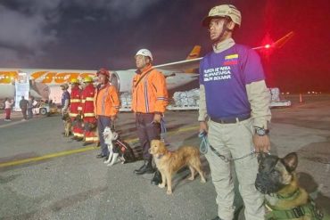 La brigada canina venezolana que colaborará en labores de rescate en Turquía (+Video)