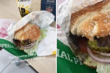 Fue a comprar hamburguesas en una conocida cadena y se la prepararon con un asqueroso ingrediente “sorpresa” (+Video asqueroso)