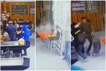 Detuvieron a seis policías por enviar el video donde se observa a un delincuente disparar contra empleados y clientes en local de Maracaibo