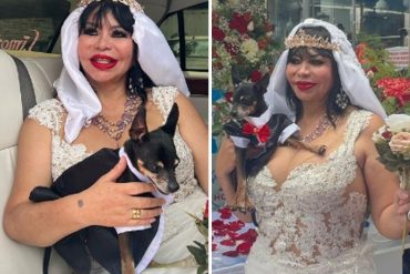 Tras 3 fallidos matrimonios, excongresista peruana decidió casarse con su perro en San Valentín: “Estoy decepcionada de los hombres” (+Fotos +Video)