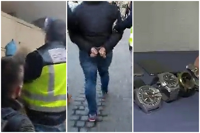 Tres venezolanos detenidos por robar relojes de lujo en el centro de Madrid a punta de pistola: se hacían pasar por repartidores de comida (+Video)