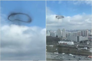 El extraño anillo de humo negro que se reportó en el cielo de Moscú (+Video)