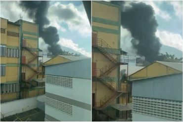 Se registró un fuerte incendio en un galpón de Boleíta Norte en horas de la mañana de este #21Mar (+Video)