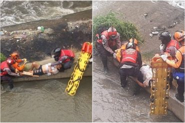 Paramédicos rescataron a mujer que cayó al río Guaire este #3Mar (+Imágenes)