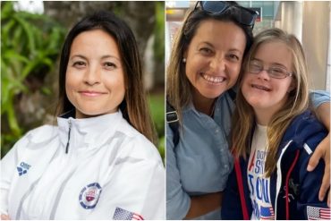 Emigró a EEUU por la crisis de Venezuela y ahora es entrenadora de campeonas mundiales con síndrome de Down de nado sincronizado (+Video)