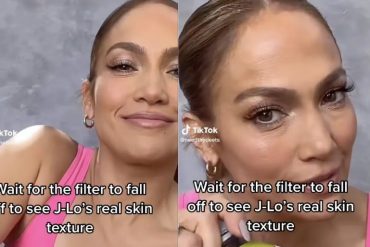 A JLo le falló el filtro durante la grabación de un anuncio y quedó expuesto su rostro real (+Video)