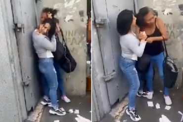 Captan el momento en que una mujer robó a otra en el centro de Caracas (+Video)