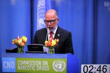 Jefe de la Sunad afirmó ante la ONU que Venezuela tiene la “prevalencia de consumo de drogas más baja” de Latinoamérica