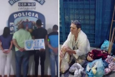 Cuatro detenidos en Bolívar tras viralizarse video en el que abandonan a un anciano en plena calle (+Fotos +Video)