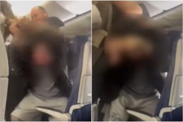 La tángana que se armó en un avión porque un pasajero se cayó y lastimó a la esposa de otro (+Video)