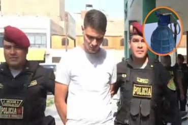 Detuvieron a peligroso delincuente venezolano en Perú con una granada oculta en sus testículos