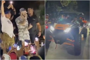 Lacava se lanzó una de guía turístico y paseó a Anuel por las calles de Carabobo en un vehículo deportivo  (+Video)