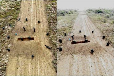 Destruyen una pista ilegal de aterrizaje en el estado Falcón, así lo confirmó la FANB este #8Abr  (+Fotos)