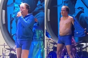 “Si alguien es feliz en este mundo es él”: Cristian Castro sorprendió al hacer un striptease en un show de Miranda! y causó furor en las redes (+Videos)