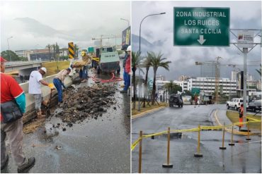 Cerraron un puente del distribuidor de Los Ruices por 48 horas por trabajos de reparación ante advertencia de un posible colapso (+Fotos)