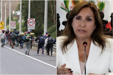 Presidenta de Perú culpó a los venezolanos por la criminalidad y decretó estado de emergencia en las fronteras: “Cometen asaltos, robos y actos delincuenciales” (+Video)