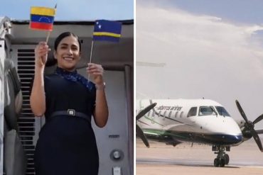 Después de cuatro años aterrizó primer vuelo entre Venezuela y Curazao (+Video)