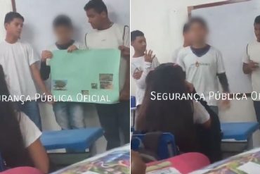 Estudiante agredió a su compañera con un bolígrafo por burlarse de él (+Video sensible)