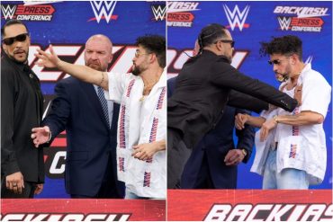 El acalorado intercambio entre Bad Bunny y el luchador Damian Prest previo a su combate en la WWE Backlash (+Video + sóbate)