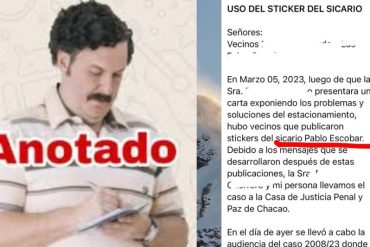 Increíble pero cierto: Denunciaron a un hombre por usar stickers de Pablo Escobar en un chat de vecinos de Chacao