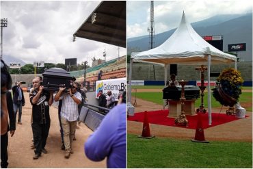 Así fue el último adiós a Jesús “Chivita” Lezama en el Estadio Universitario de los Leones del Caracas (+Videos)