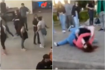 Madre irrumpió en una escuela, agredió a los profesores y causó destrozos porque su hija había peleado contra una compañera (+Videos)