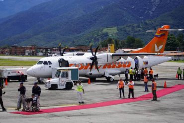 Con un vuelo de Conviasa reinauguraron operaciones en el aeropuerto Alberto Carnevali de Mérida tras 15 años de cierre (+Video)