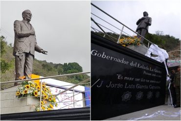 “Faltó la botellita”: Develación de un monumento en honor a García Carneiro generó divertidas reacciones en redes (+Video)