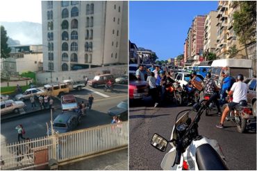 Transportistas protestaron este #3May en la avenida principal de El Llanito por problemas con el suministro de gasolina