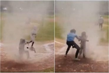 El gran remolino de polvo que atrapó a un niño durante un partido de béisbol (+Video)