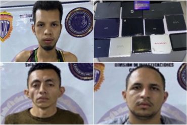 Detenidos tres miembros de la banda “Los operadores de Chacaíto” que hurtaban celulares y computadoras