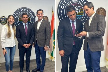 Guaidó y Fabiana Rosales se reunieron con alcalde de Miami para ratificar la importancia de aumentar la presión al régimen chavista (+Fotos)