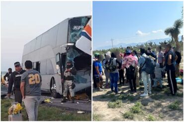 Autobús de más de 50 pasajeros impactó contra un camión en México: el accidente dejó 35 migrantes venezolanos (+Fotos y video)