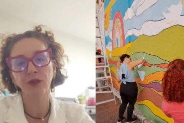 Autora del mural que criticó Ernesto Paraqueima exige respeto para niños del espectro autista (+Video)