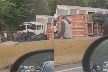 Al menos un muerto tras aparatoso accidente este #08Jun que involucró una gandola en la Autopista Gran Mariscal de Ayacucho (+Videos)