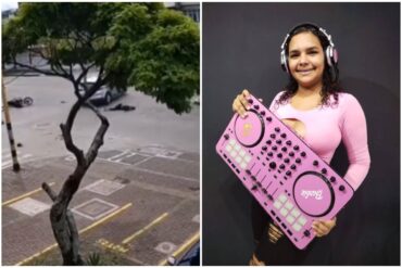 DJ venezolana de 19 años falleció en un accidente de tránsito en Colombia: una cámara de seguridad grabó el terrible momento (+Video fuerte)